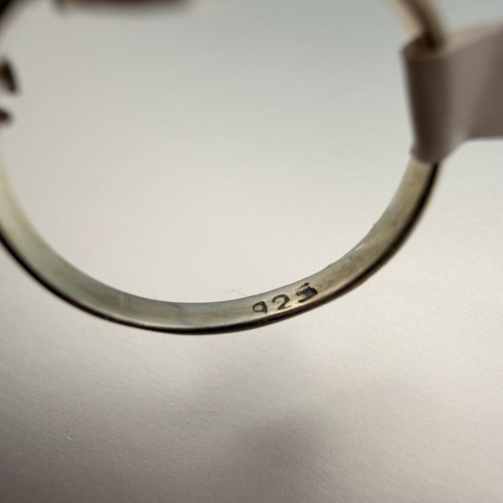 S925 Ruby Teardrop Leaf Pinky Ring - image 3